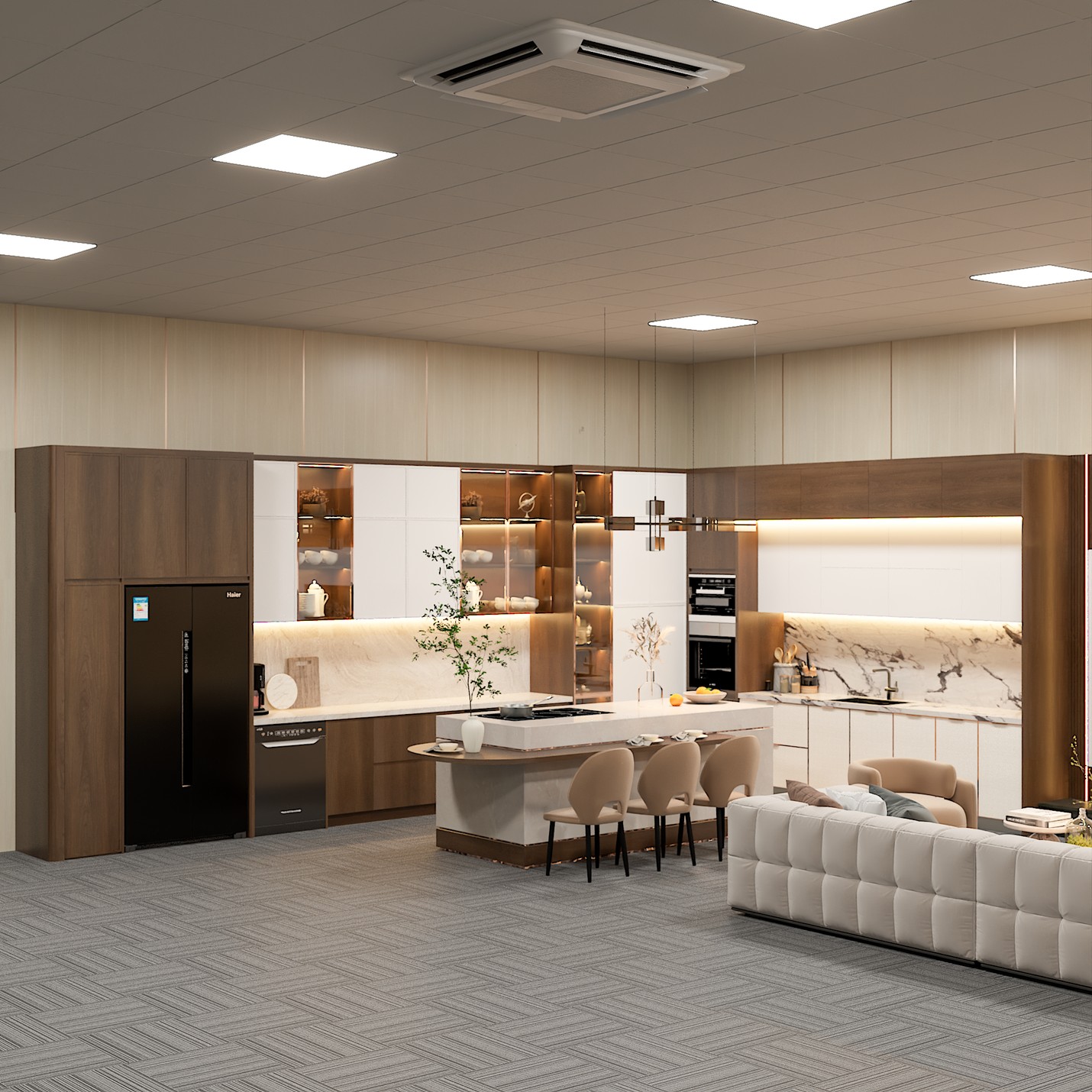 Phối cảnh tổng thể Showroom Công ty Thịnh Phúc Hưng 173m2 tại Hưng Yên